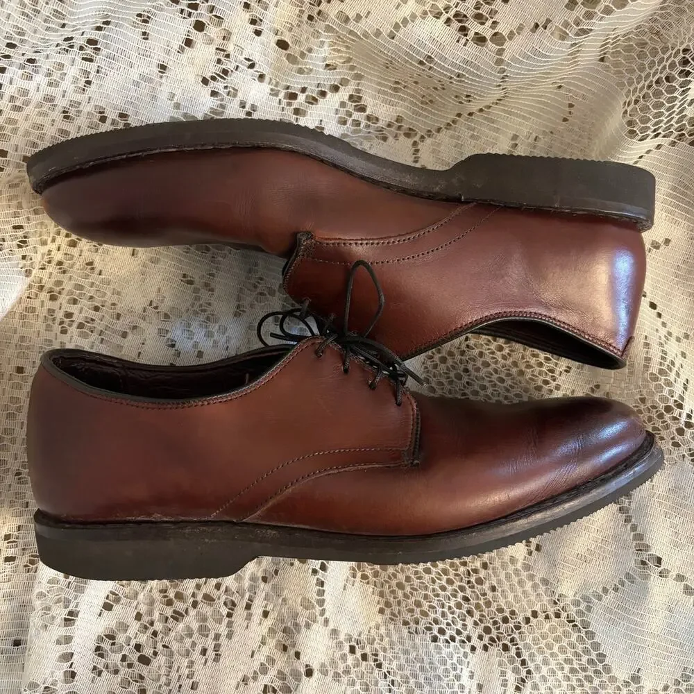 Allen Edmonds LAX Men's US 10 Brown Leather Derby Shoes